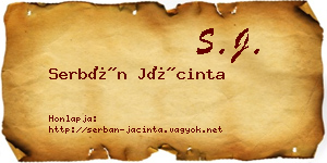Serbán Jácinta névjegykártya